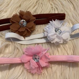 Set of three newborn headbands
